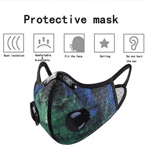 img 2 attached to Reusable Carbon Filter Dust Face Masks for Outdoor Sports - Enhance Performance with Improved SEO