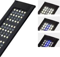 🦎 repti zoo reptile aquarium terrarium led light: ultra-thin day and night light for optimal reptile habitat - 3-color modes, 15w led light hood for 18 inch or larger terrariums with reptile plant fish tank logo