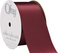 offray 916290 double ribbon burgundy logo