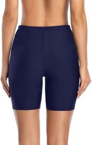 img 2 attached to Holipick Women High Waisted Swim Shorts: Tummy Control Boy Shorts for Stylish and Comfortable Swimsuit Bottoms