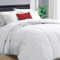 🛏️ morflys all season queen duvet insert - down alternative, quilted comforter - winter summer soft and warm - fluffy, breathable, lightweight - corner ties - machine washable - white, 88x88 inches logo