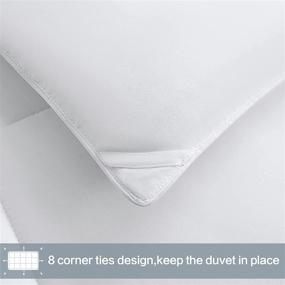 img 1 attached to 🛏️ Morflys All Season Queen Duvet Insert - Down Alternative, Quilted Comforter - Winter Summer Soft and Warm - Fluffy, Breathable, Lightweight - Corner Ties - Machine Washable - White, 88x88 inches