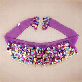 img 2 attached to Belly Dancing Waistband Multicolor Sequins