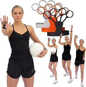 img 4 attached to 🏐 Spike Glove: Boost Power, Accuracy, and Topspin with Volleyball Training Aid - 3 Pack Stretchy Silicone Gloves for Aggressive Wrist Flick and Downward Finger Position