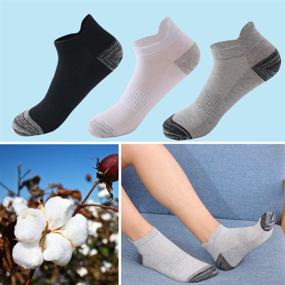 img 1 attached to Premium Budermmy Women's Ankle Athletic Socks - 12 Pairs of Ultra-Soft Cotton Running Socks with Mens Low Cut Design for Exceptional Sports Performance