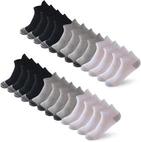 img 4 attached to Premium Budermmy Women's Ankle Athletic Socks - 12 Pairs of Ultra-Soft Cotton Running Socks with Mens Low Cut Design for Exceptional Sports Performance