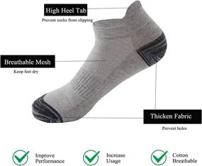 img 3 attached to Premium Budermmy Women's Ankle Athletic Socks - 12 Pairs of Ultra-Soft Cotton Running Socks with Mens Low Cut Design for Exceptional Sports Performance