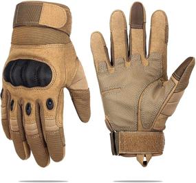 img 4 attached to Tactical Gloves - Durable Military Gloves for Cycling, Motorcycle, Shooting, Hunting, Hiking, Riding & Climbing - Touch Screen Compatible