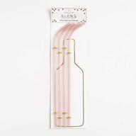 🍾 slant collections 4-pack 15-inch light pink glitter acrylic wine bottle straws - creative brands logo