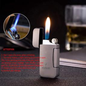 img 2 attached to HUOWA Torch Cigar Lighter - Switchable Soft/Jet Flame, Refillable Butane 🔥 Gas - Ideal Gift for Men, Perfect for Tobacco Pipe & Cigar