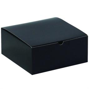 img 4 attached to 🎁 Aviditi Glossy Black Gift Boxes, 8" x 8" x 3 1/2", Pack of 100 - Easy Assemble Boxes, Ideal for Holidays, Birthdays, and Special Occasions