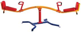 img 4 attached to Experience Fun and Fitness with Gym Dandy Spinning Teeter Totter: A Dynamic Playground Ride
