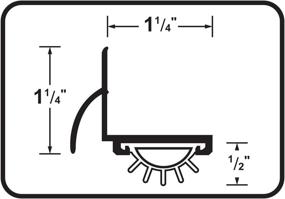 img 1 attached to 🚪 Bronze L-Shaped Door Bottom with Drip Cap - M-D Building Products 81927, 36-Inch DB001