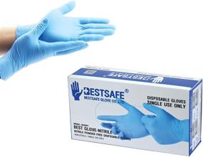 img 1 attached to 🧤 Large Box of 100 Disposable Powder-Free Nitrile Gloves: Latex-Free, Non-Sterile Exam Glove, 4 mil