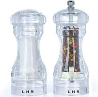 🧂 enhance your culinary experience with the lhs pepper mill and salt shaker set - adjustable coarseness | clear design logo