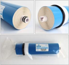 img 2 attached to 🔄 Premium 200 GPD Reverse Osmosis Membrane Replacement Filter by AQUANOVA - Designed for 3” OD Membrane Housing (200-400 GPD) - LG Sheets, PET Packaging - Size: 2.8” Diameter X 12” Length