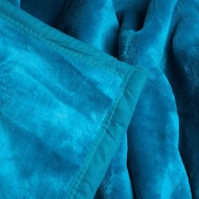img 1 attached to Lavish Home Aqua Plush Mink Blanket - Soft, Heavy, Thick, 8 Pound