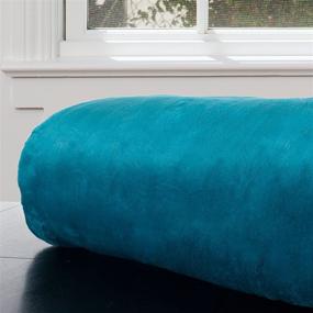 img 2 attached to Lavish Home Aqua Plush Mink Blanket - Soft, Heavy, Thick, 8 Pound