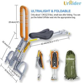 img 3 attached to 🚲 UrRider New Upgrade Child Bike Seat - Front Mount Kid Bicycle Carrier for Mountain Bikes, Women's Bikes & Folding Bikes. Foldable, Portable & Tool-Free Quick-Release