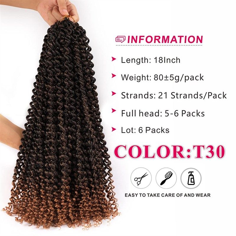 ELIGHTY Passion Twist Hair - 18 Inches Water Wave Crochet Braids Synthetic  Heat Resistant Fiber - Soft, Lightweight, Stylish - Natural Braiding  Extensions (18 I…