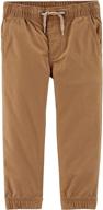 cedar boys' clothing: high-quality toddler pull twill joggers - supreme comfort pants logo