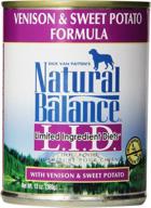 🍖 grain-free natural balance l.i.d. limited ingredient diets wet dog food, venison & sweet potato, 13 oz (12-pack) logo