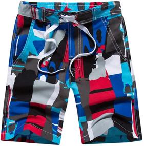 img 3 attached to UWBACK Camouflage Trunks Shorts Dazzle Boys' Clothing