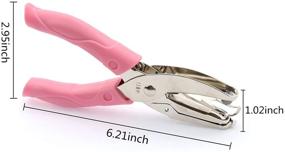 img 2 attached to 🔘 Tiny Circle Handheld Hole Punch: 1/16 and 1/8 Inch Small Mini Shaped Metal Punchers with Soft-Handled for Clothing, Crafts, and Tags