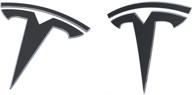 украсьте свой tesla model y с помощью наклейки с логотипом и графикой в индивидуальном дизайне - матовая черная (4 шт. набор). логотип