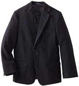 img 2 attached to 👔 Stylish Calvin Klein Boys' Bi-Stretch Blazer Suit Jacket: 2-Button Single Breasted, Buttoned Cuffs & Front Flap Pockets
