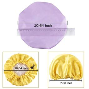 img 2 attached to Dufin 6 Pcs Kids Bonnet - Satin Sleeping Cap for Toddlers, Adjustable Drawstring Hair Bonnet for Kids