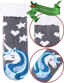 img 2 attached to 🧦 Warm and Cozy Slipper Fleece Winter Christmas Stockings - Boys' Clothing for Socks & Hosiery