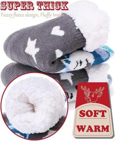 img 3 attached to 🧦 Warm and Cozy Slipper Fleece Winter Christmas Stockings - Boys' Clothing for Socks & Hosiery