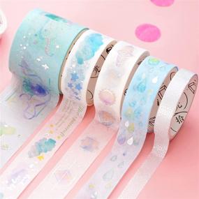 img 2 attached to 🎨 Washi Tape Set - 20 Rolls of Gold Foil Skinny Masking Tape for DIY Crafts, Scrapbooking, Gift Packaging, and Holiday Decoration - Decorative Craft Supplies