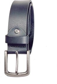 img 3 attached to Men's Leather Single Buckle Formal Casual Belts - Optimal Accessories for Style and Function