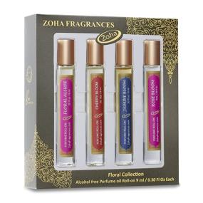 img 4 attached to 🌸 Подарочный набор цветочных парфюмов - Коллекция четырех 9 мл ролл-онов с ароматными маслами от Zoha Fragrances.
