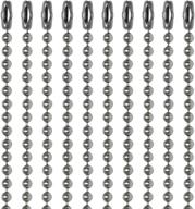 🔗 30 inch pull chain extension: pack of 10 brushed nickel beaded ball chain with connector логотип