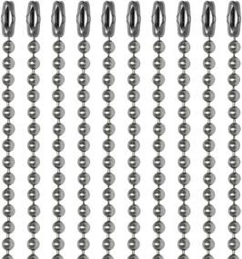 img 1 attached to 🔗 30 Inch Pull Chain Extension: Pack of 10 Brushed Nickel Beaded Ball Chain with Connector