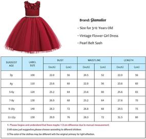 img 3 attached to 👗 Stunning Ruffles: Glamulice's Exquisite Vintage Embroidered Bridesmaid Girls' Clothing