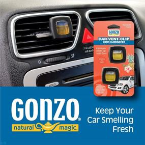 img 1 attached to Gonzo Natural Magic Car Vent - 2 Clips for Eliminating Odor with Hawaiian Fresh Scent