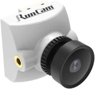 📸 runcam racer 5 fpv camera: high-definition 1000tvl with integrated gyro and osd for fpv racing drones. (1.8mm lens/fov160°) in elegant white logo