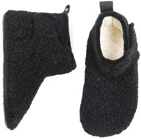 img 2 attached to Comfort and Style: QZKDM Toddler Boys Girls Lightweight Rubber Sole House Slippers for Indoor Delight