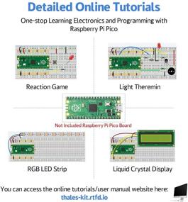 img 3 attached to Полный стартовый набор Raspberry Pi Pico Basic с онлайн-уроками, обучением электронике и программированием для начинающих (Pico не включен)