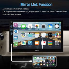 img 1 attached to 🚗 Hieha Car Stereo with Apple Carplay, Android Auto, Bluetooth - 7 Inch Double Din Touch Screen MP5 Player with A/V Input, Backup Camera, Mirror Link, SWC - Compatible with iOS and Android Devices