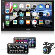 🚗 hieha car stereo with apple carplay, android auto, bluetooth - 7 inch double din touch screen mp5 player with a/v input, backup camera, mirror link, swc - compatible with ios and android devices logo