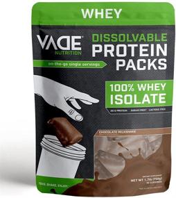 img 4 attached to 🍫 Vade Nutrition Dissolvable Protein Packs - Chocolate Whey Isolate Powder, On-the-Go, Low Carb, Low Calorie, Lactose-Free, Gluten-Free, Fat-Free, Sugar-Free, Lean & Delicious - 30 Servings