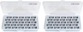 img 4 attached to 🧵 Tidy Craft - Set of 2 Bobbin Box Organizers - Durable Case with Snap Tight Lid for Sewing and Quilting - Holds 25 Jumbo Bobbins for New 7 and 8 Series Machines