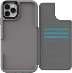 img 2 attached to 📱 LifeProof FLIP Series Wallet Case for iPhone 11 Pro - Cement Surfer: Wet Weather Protection in Slate Grey and Capri (Non Retail Packaging)