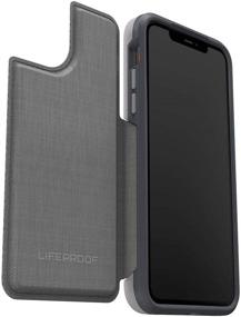 img 3 attached to 📱 LifeProof FLIP Серия кошелек-чехол для iPhone 11 Pro - Cement Surfer: Защита от влаги в цвете Синий сланец и Капри (Не в розничной упаковке)