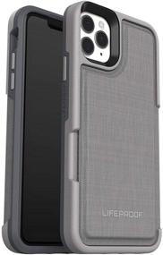 img 4 attached to 📱 LifeProof FLIP Series Wallet Case for iPhone 11 Pro - Cement Surfer: Wet Weather Protection in Slate Grey and Capri (Non Retail Packaging)